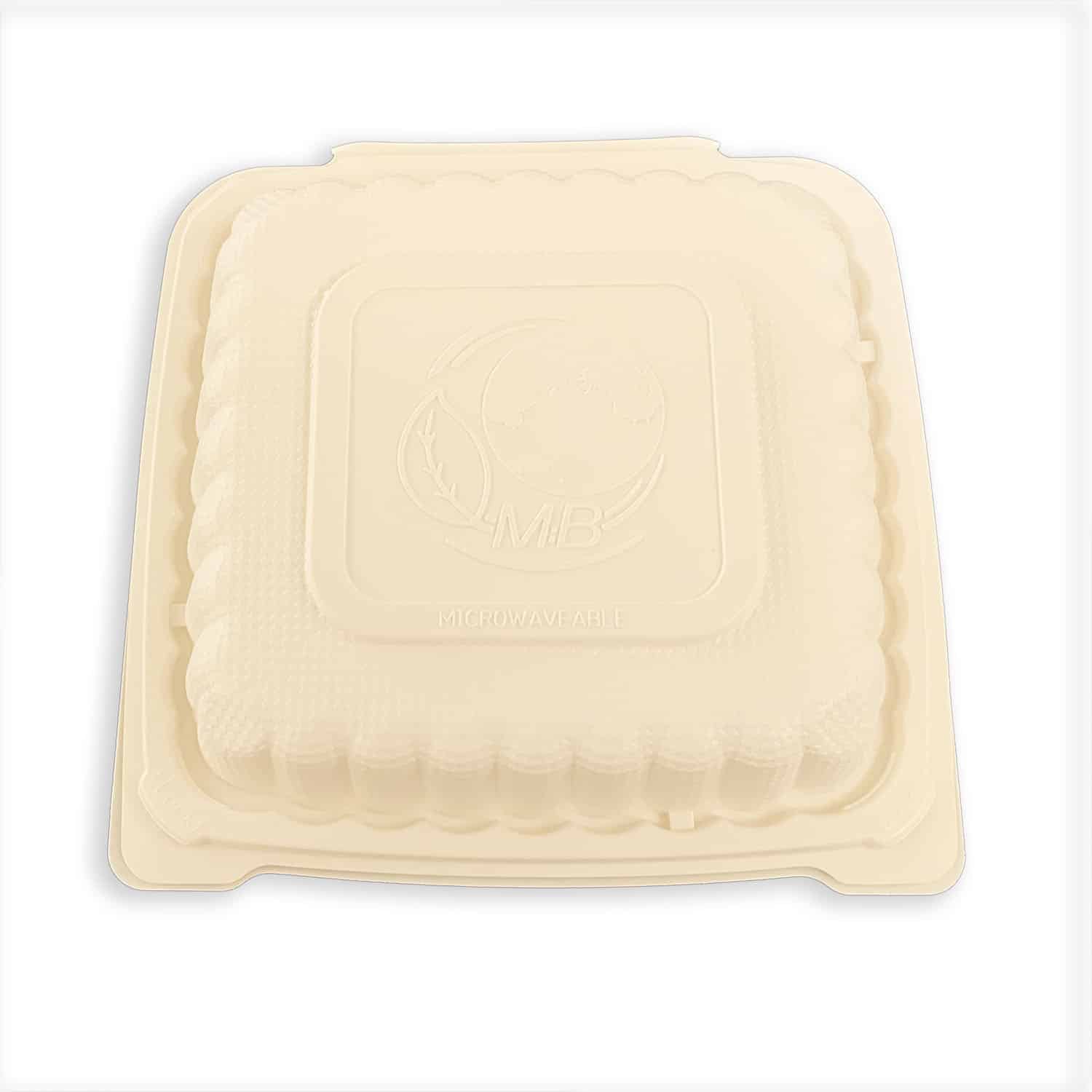 Hinged 8" x 8" 1 compartment container (MMB81)